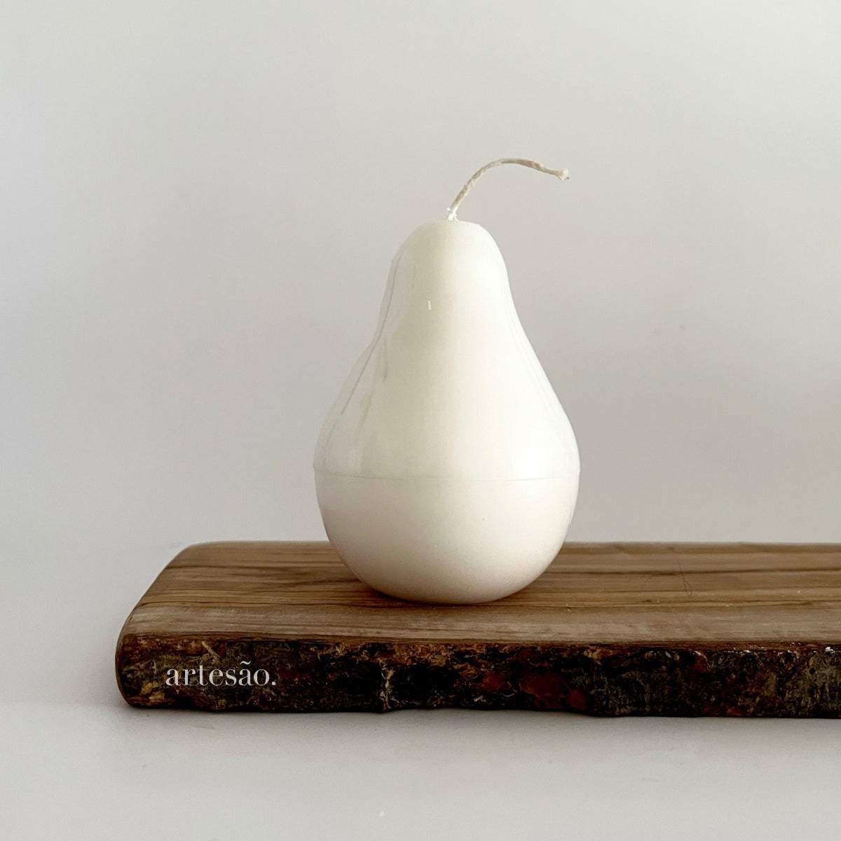 Artesao Luxury Candle. Pear Sculptural candle. Handmade in Sydney Australia.