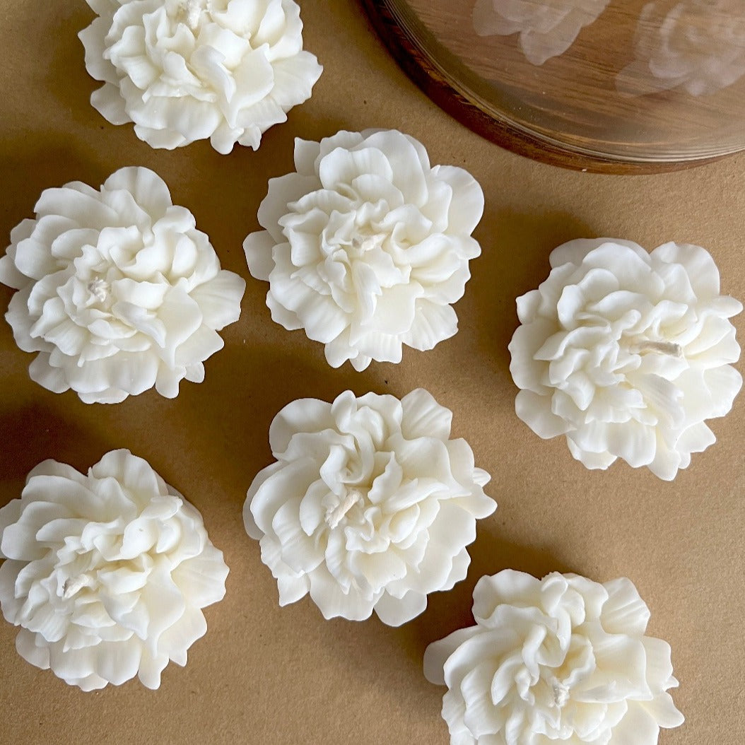 Artesao Petite Fleur Small Peony Flower Soy Wax Candle