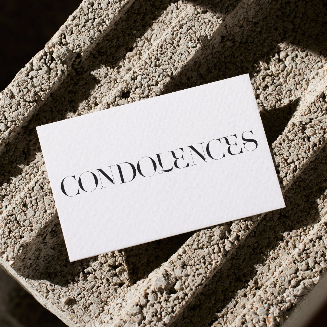 Condolences gift card