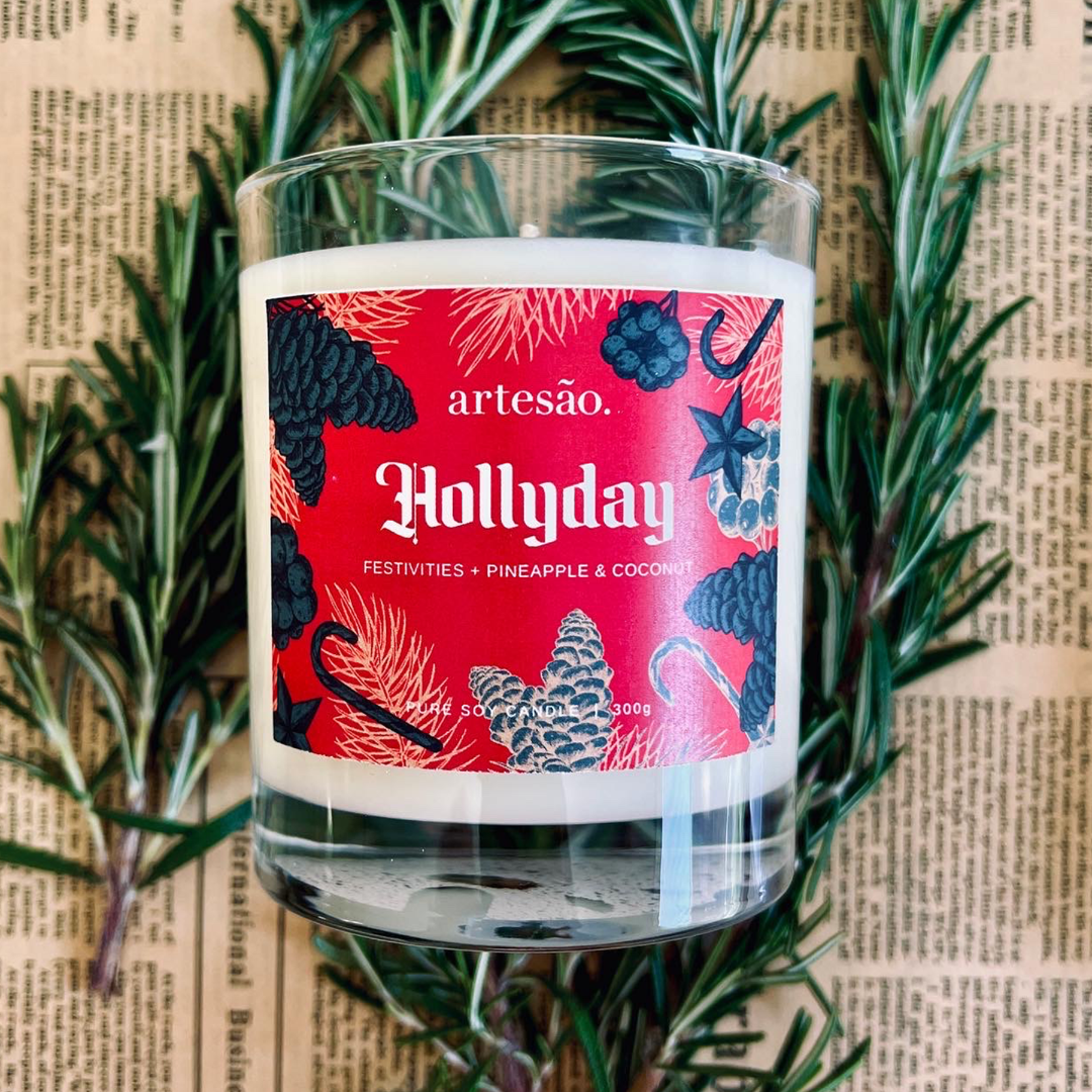 Artesao Hollyday Scented Soy Candle | Coconut Pineapple Soy Candle
