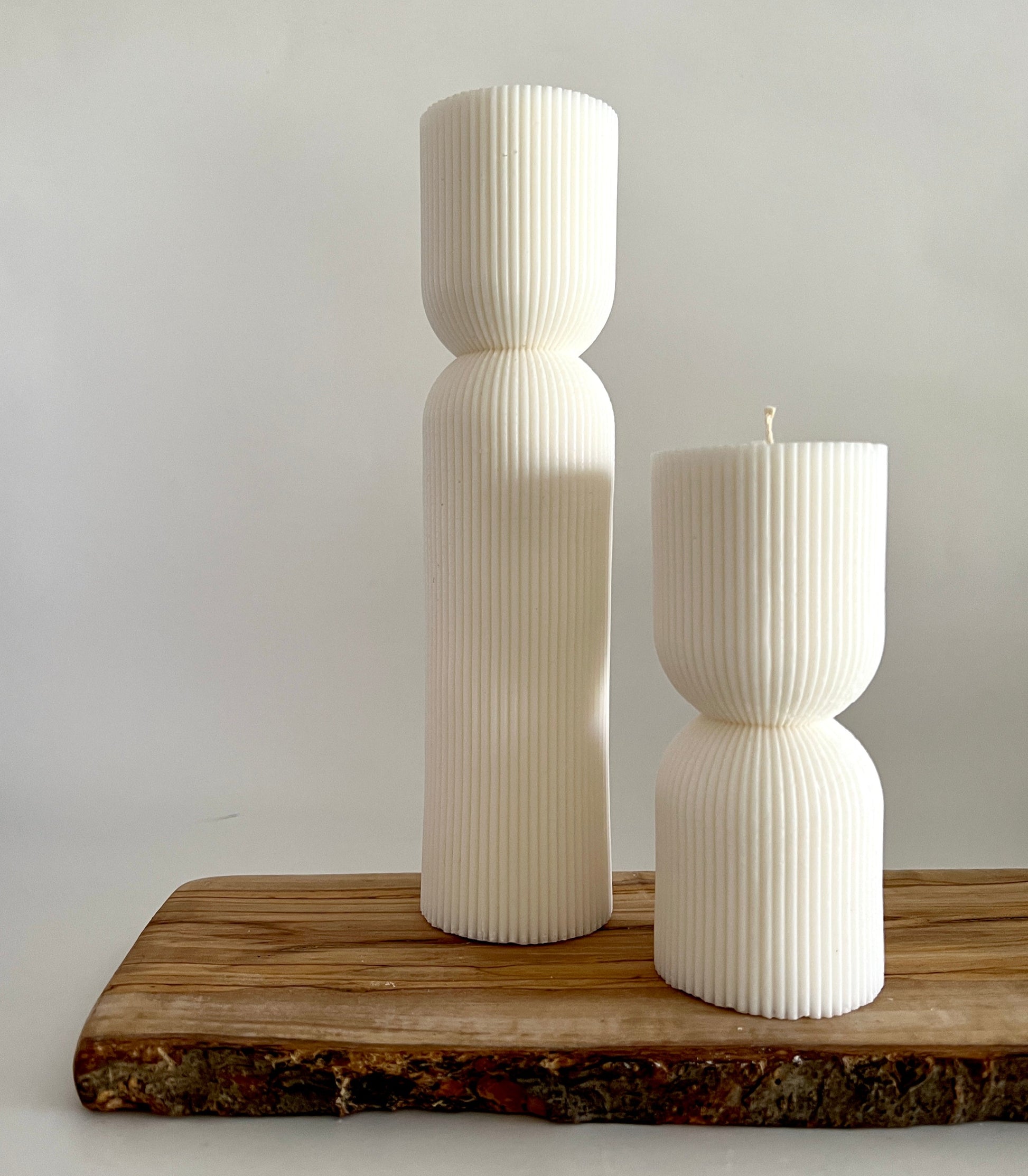 Artesao Astrid and Linnea Nordic Fluted Ribbed Candles