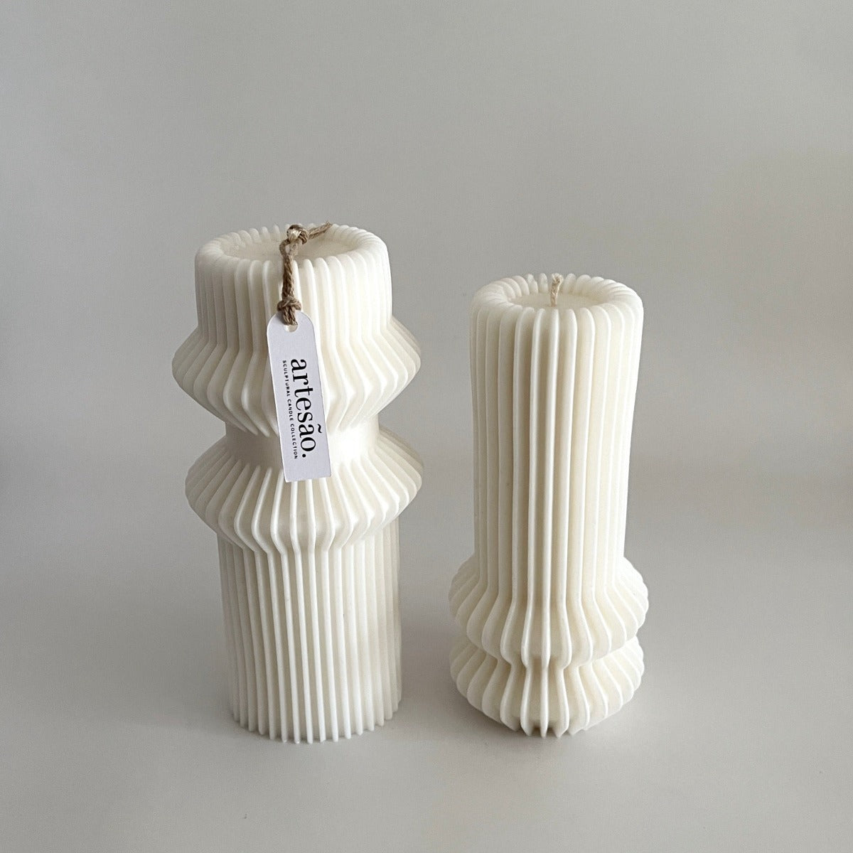 FREYJA + FRIDA nordic candle set. Luxury sculptural candles made by Artesao Candles in Sydney