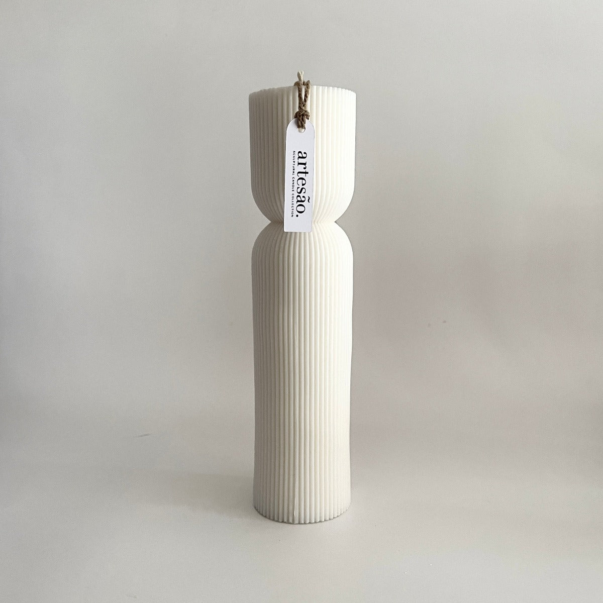 Astrid Tall Nordic Ribbed Fluted Candle. Luxury Australian Made candles