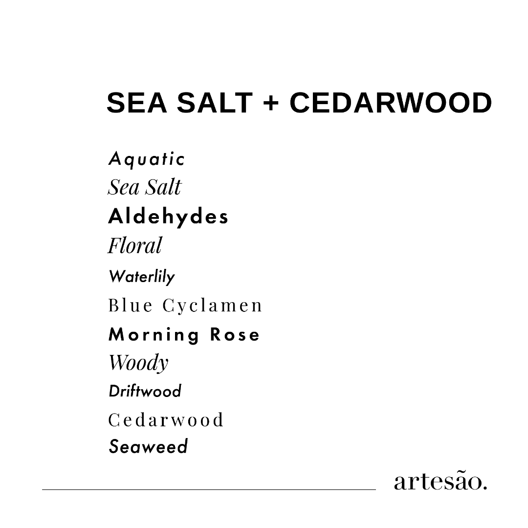 Artesao Sea Salt Cedarwood Soy Candle