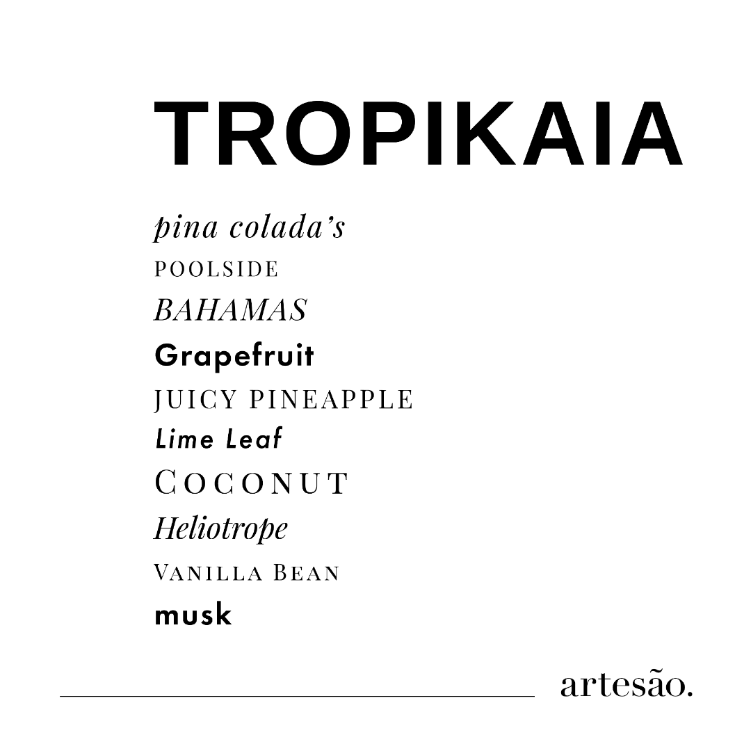 Tropikaia Scented Soy Candle | Coconut Pineapple Pina Colada Candle
