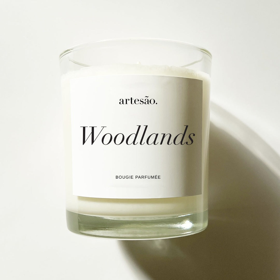 Woodlands Blonde woods and cashmere scented soy wax candle